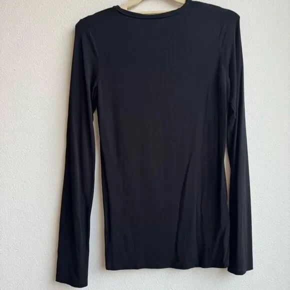 Majestic Filatures Superwashed Long Sleeve Soft Touch Shirt Size 2 Large Black - Picture 5 of 6
